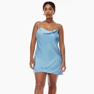 Aritzia Wilfred Allusion Dress in Dusty Blue